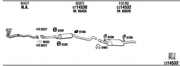WALKER OP55115A Система випуску ОГ