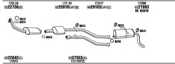 WALKER PEH14434BA Система випуску ОГ