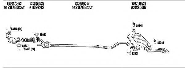 WALKER REH15775 Система випуску ОГ