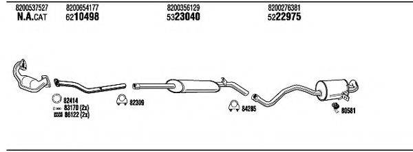 WALKER REH23046 Система випуску ОГ