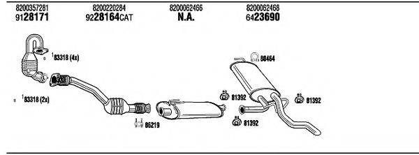 WALKER REH23079 Система випуску ОГ