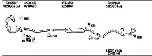 WALKER REK23046B Система випуску ОГ