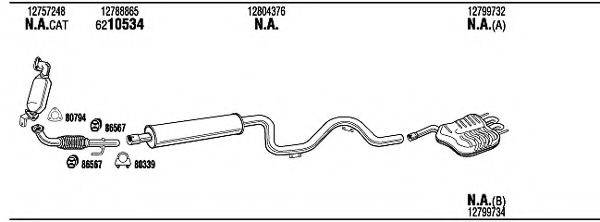 WALKER SAH09964AA Система випуску ОГ