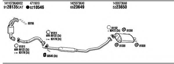 WALKER SZH27529 Система випуску ОГ