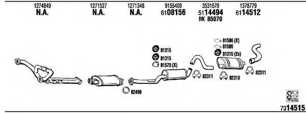 WALKER VO74014 Система випуску ОГ