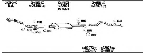 FONOS VWH14097AB Система випуску ОГ
