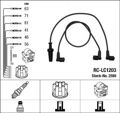 NGK 2589 Комплект дротів запалювання