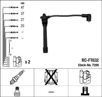 NGK 7209 Комплект дротів запалювання
