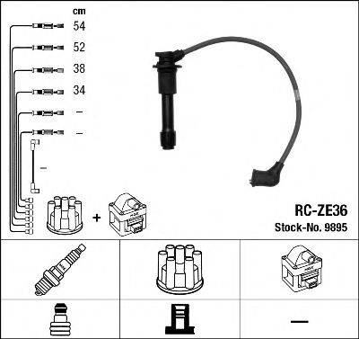 MAZDA 0000-18-136A Комплект дротів запалювання