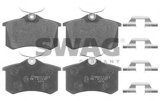 SWAG 30116216 Комплект гальмівних колодок, дискове гальмо