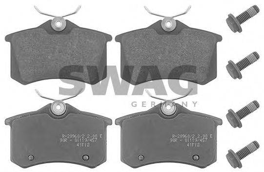 SWAG 62116045 Комплект гальмівних колодок, дискове гальмо
