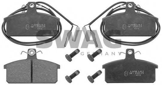 SWAG 72116096 Комплект гальмівних колодок, дискове гальмо