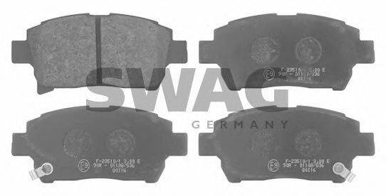 SWAG 23905 Комплект гальмівних колодок, дискове гальмо