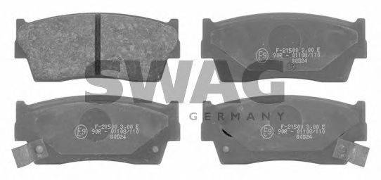 SWAG 21502 Комплект гальмівних колодок, дискове гальмо