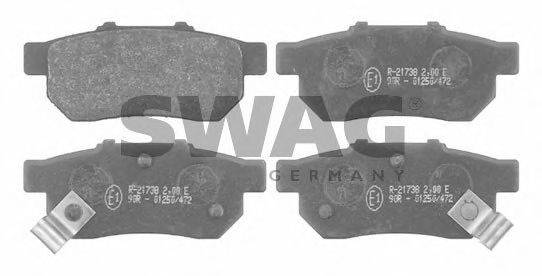SWAG 21738 Комплект гальмівних колодок, дискове гальмо