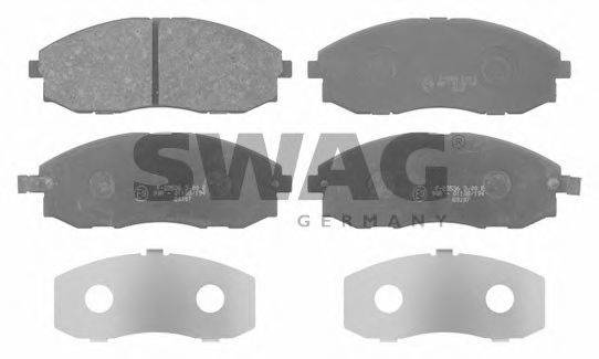 SWAG 23537 Комплект гальмівних колодок, дискове гальмо