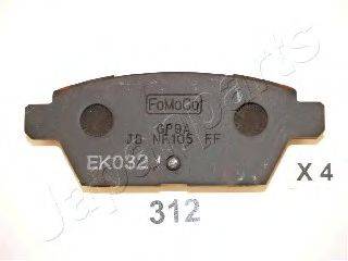 JAPANPARTS PP312AF Комплект гальмівних колодок, дискове гальмо