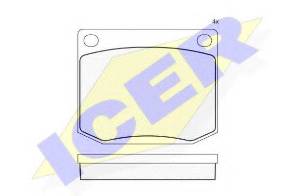 ICER 20402 Комплект гальмівних колодок, дискове гальмо