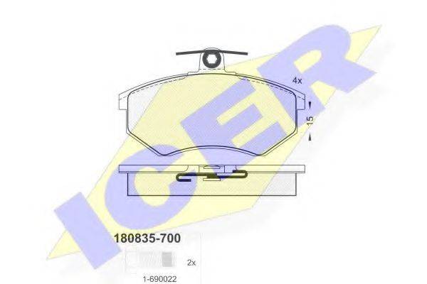 LUCAS CAV GDB854 Комплект гальмівних колодок, дискове гальмо