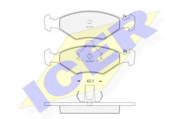 LUCAS CAV GDB1533 Комплект гальмівних колодок, дискове гальмо