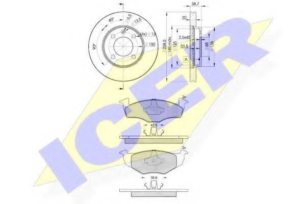 REMSA 609.04 Комплект гальм, дисковий гальмівний механізм