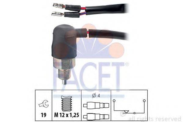 FACET 76048 Вимикач, фара заднього ходу