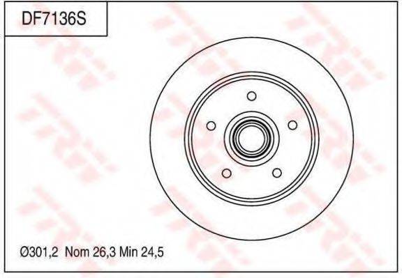 TRW DF7136S гальмівний диск