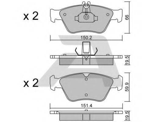 AISIN BPMB1004 Комплект гальмівних колодок, дискове гальмо