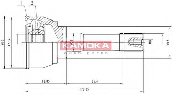 LPR KSZ492 Шарнірний комплект, приводний вал