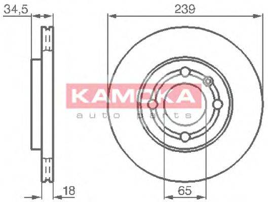 KAMOKA 1031624 гальмівний диск
