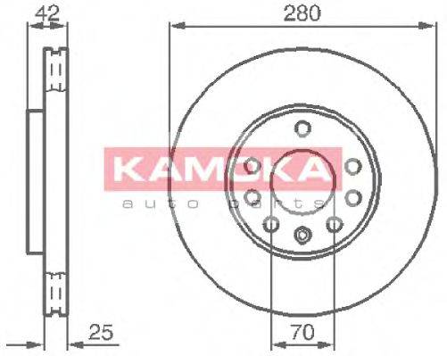 KAMOKA 1032082 гальмівний диск