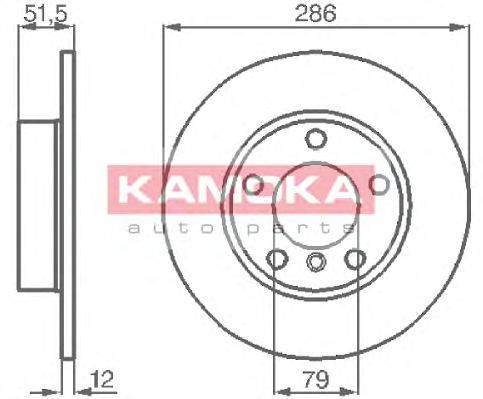 KAMOKA 103496 гальмівний диск