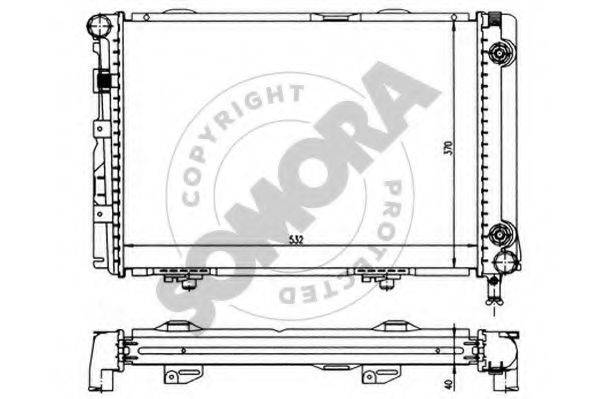 SOMORA 170447 Радіатор, охолодження двигуна