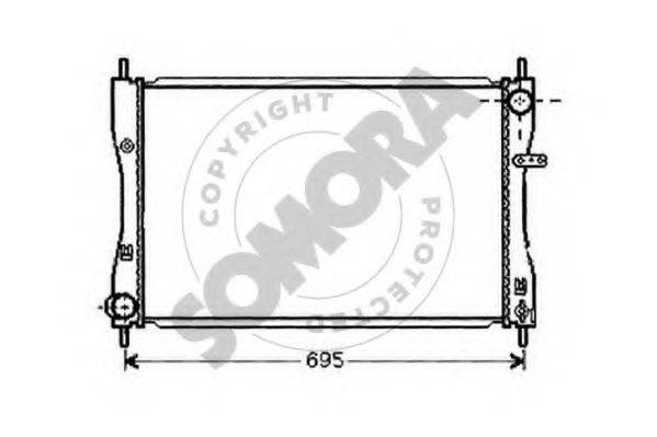 SOMORA 181240B Радіатор, охолодження двигуна