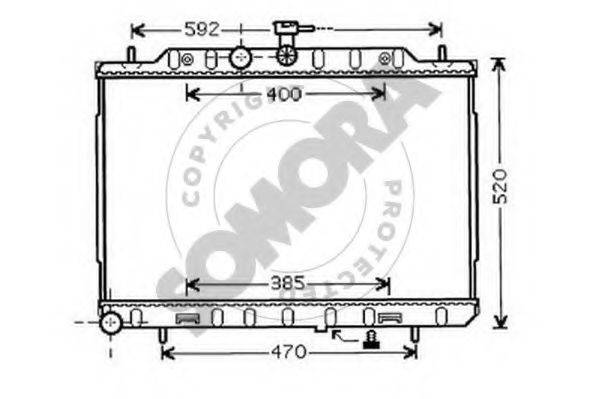 SOMORA 195640B Радіатор, охолодження двигуна