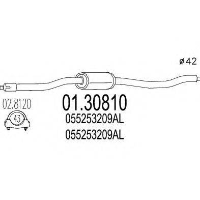 CISAM 180807 Передглушувач вихлопних газів