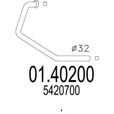 CISAM 230404 Труба вихлопного газу