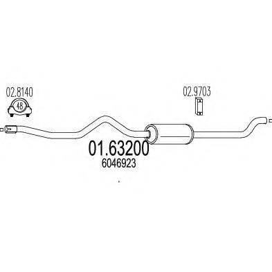 ROSI 22033 Глушник вихлопних газів кінцевий
