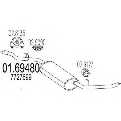 TIMAX 240470 Глушник вихлопних газів кінцевий