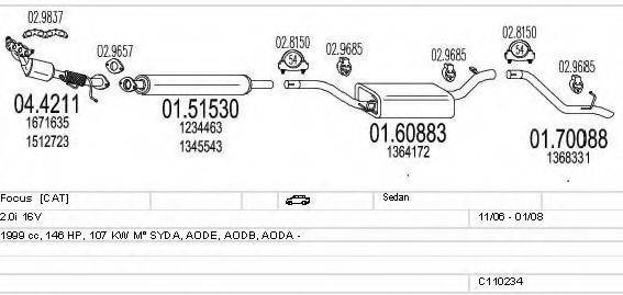 MTS C110234003956 Система випуску ОГ