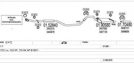 MTS C390205008035 Система випуску ОГ