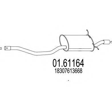 MTS 0161164 Глушник вихлопних газів кінцевий