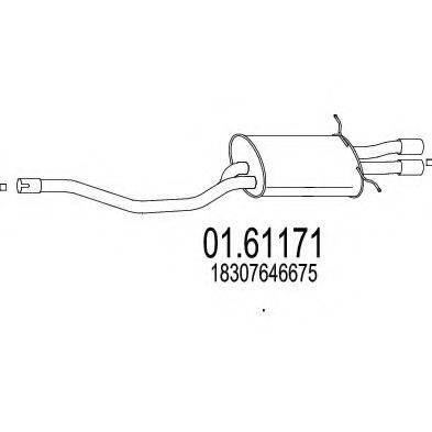 MTS 0161171 Глушник вихлопних газів кінцевий