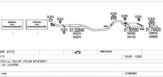 MTS C390060002645 Система випуску ОГ