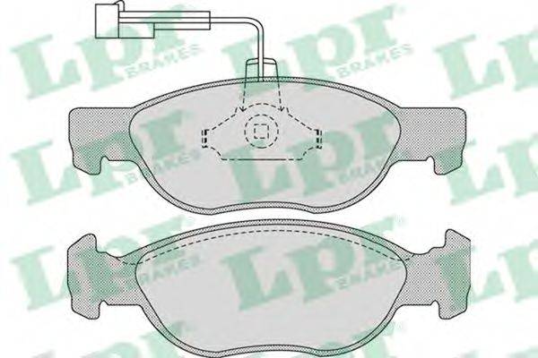 LPR 05P1076 Комплект гальмівних колодок, дискове гальмо