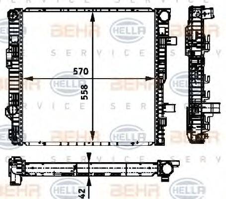 MERCEDES-BENZ A 668 500 02 02 Радіатор, охолодження двигуна