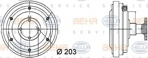 BEHR 38945 Зчеплення, вентилятор радіатора