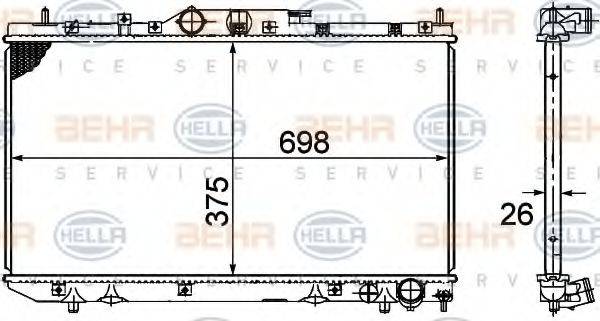 TOYOTA 16400-0G010 Радіатор, охолодження двигуна