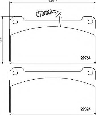 MERCEDES-BENZ A0014209020 Комплект гальмівних колодок, дискове гальмо