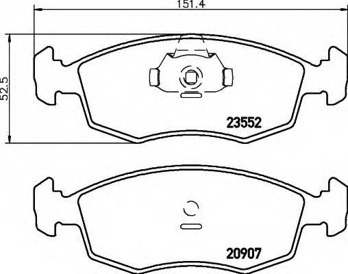 FIAT 71738151 Комплект гальмівних колодок, дискове гальмо
